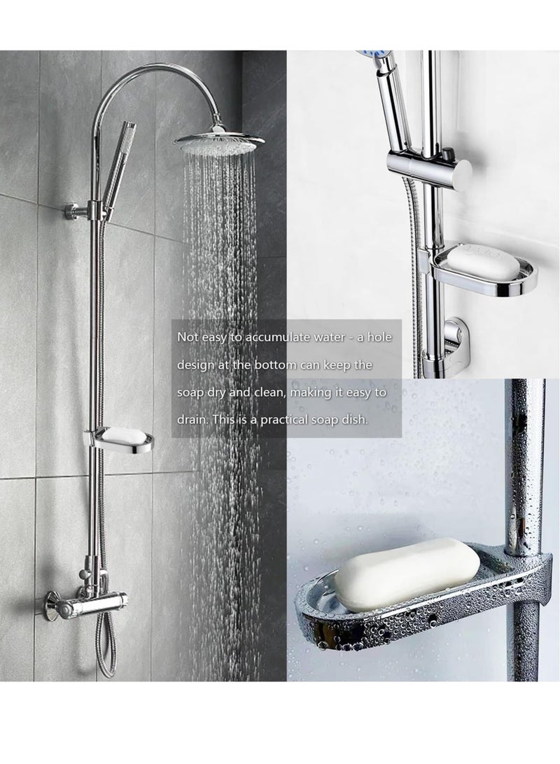 KASTWAVE Soap Dish Drain, 2 PCS Soap Dish Holder, Soap Saver, Easy Cleaning, for Shower Bathroom & Kitchen Accessories Drill-Free Removable-ABS Robust and Durable - Image 5