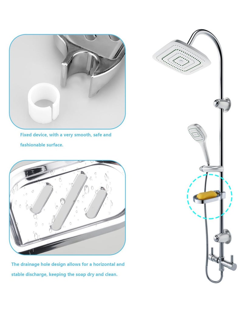 KASTWAVE Soap Dish Drain, 2 PCS Soap Dish Holder, Soap Saver, Easy Cleaning, for Shower Bathroom & Kitchen Accessories Drill-Free Removable-ABS Robust and Durable - Image 4