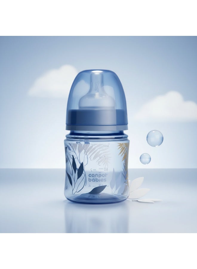 كانبول بيبز رضاعة كانبول بيبيز إيزى ستارت المضادة للمغص | تصميم أوراق زرقاء | 120 مل | من عمر حديثي الولادة | خالية من مادة BPA | حلمة سيليكون ناعمة | تدفق طبيعي - Image 3