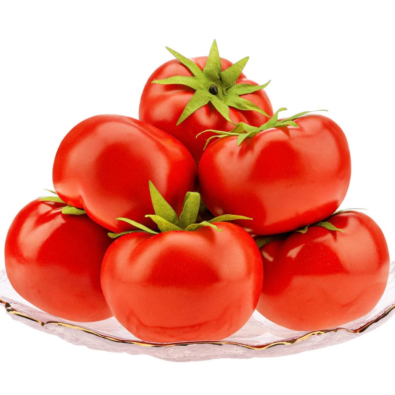 Meiwlong 6pcs Fake TomatoesFake Vegetables and Fruits for Home Kitchen Table Centerpieces DecorationsTomatoes Party Theme Vegetable Prop Display