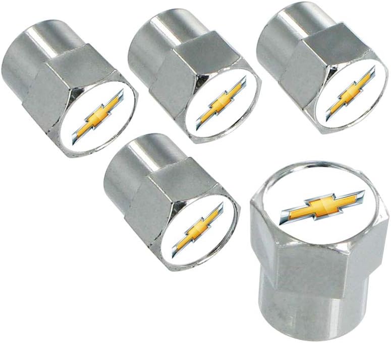 License Frame Inc. Chevy Bowtie Logo Chrome Valve Cap Covers