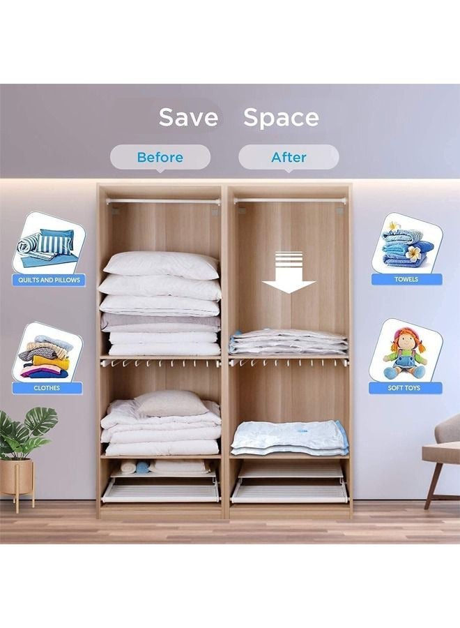 Arabest 10 Pack Vacuum Storage Bags 1 pcs (80x100cm) +3 pcs (50x90cm) 3 pcs (50x70), 3pcs (40x60) Reusable vacuum bag for packing ,Clothe, Blanket, Pillow, Travel (with Suction Pump) PSLJH224 - Image 3