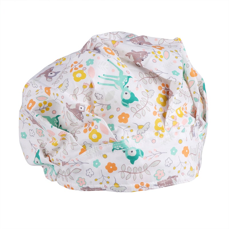 2pcs Beautiful Working Hat Cotton Working Hat Printed Operating Room (Deer, Cat) - Image 4