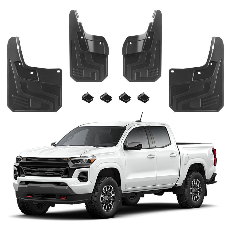 TECHPICCO Mud Flaps Fit for Chevy Colorado Z71 WT LT 2023 2024 2025 2026, Mud Guards 4pcs Fender Guards Compatible with Chevrolet Colorado Accessories 2023-2026 (Not Fit for GMC Canyon) - Image 1