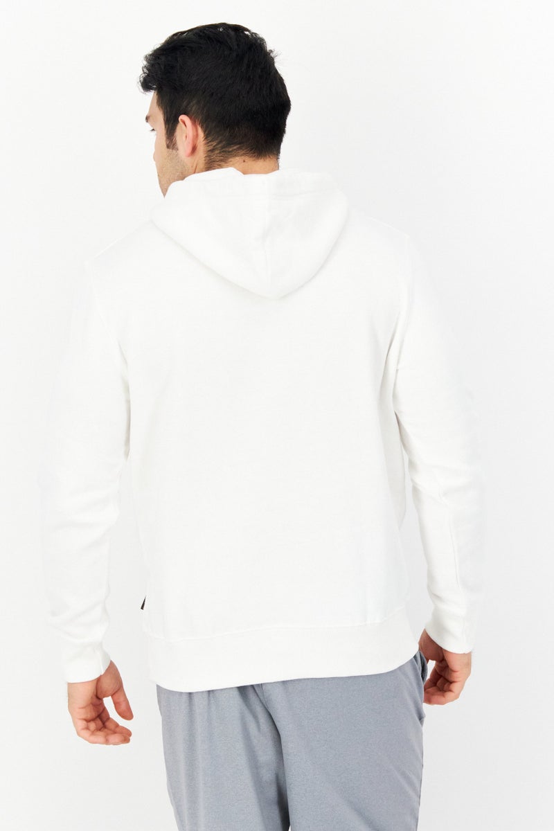 French Connection Men Hooded Plain Long Sleeves Sweatshirt, White - Image 1