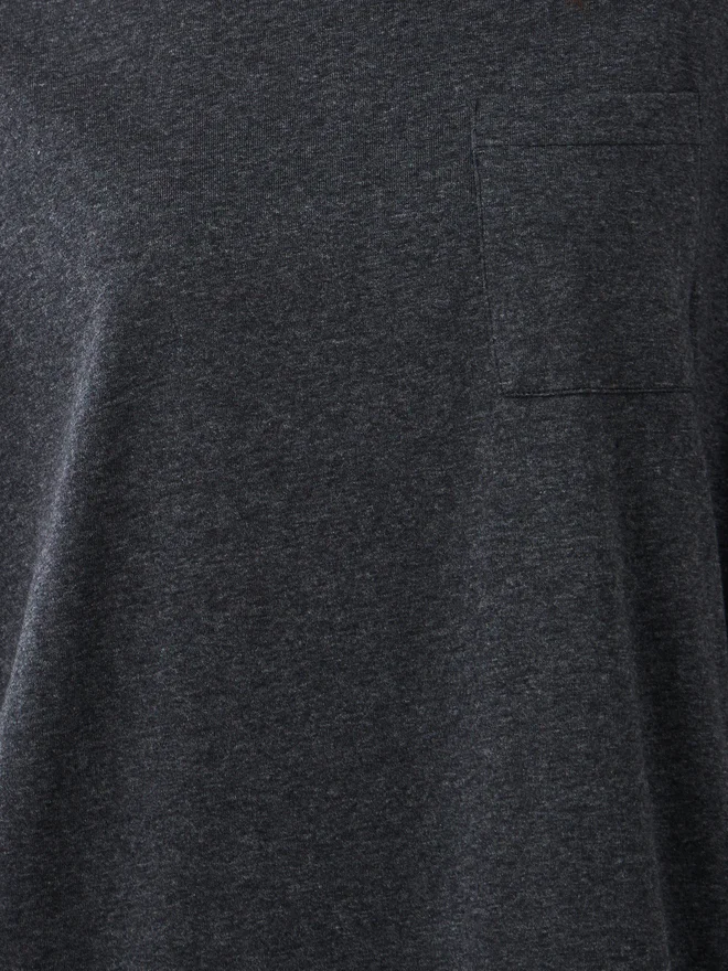 Styli Solid Dropped Shoulder Pocket Detail Nightdress with Side Slit