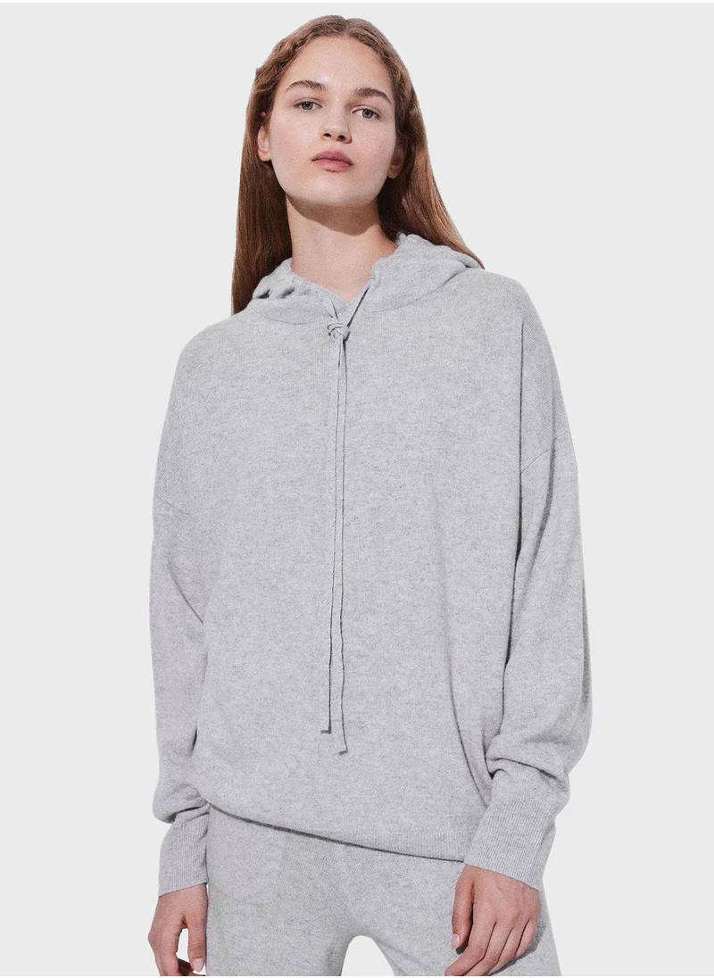 PARFOIS Drawstring Hooded Sweater