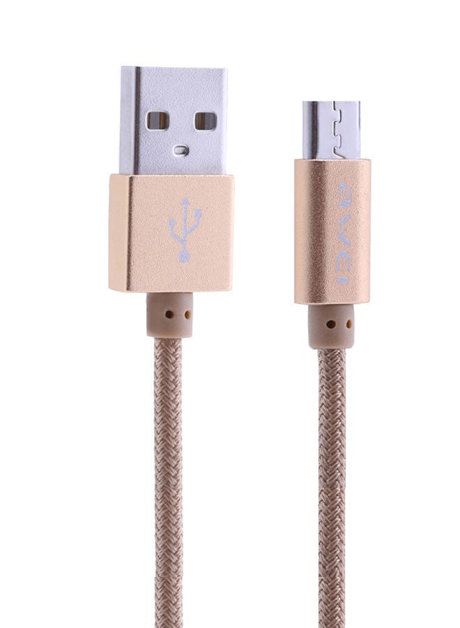 NIBEMINENT CL - 400 Micro USB Data Charging Cable 1meter Gold - Image 1