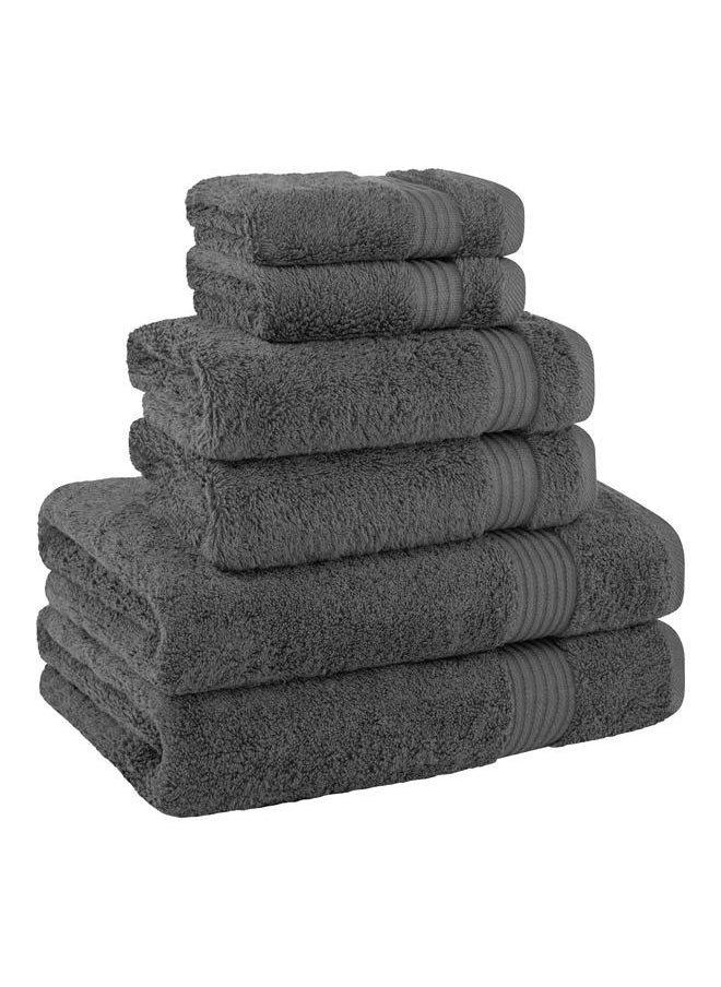 Cotton Paradise 6 Piece Towel Set 100% Cotton Soft Absorbent Turkish Towels for Bathroom 2 Bath Towels 2 Hand Towels 2 Washcloths, Dark Gray Towel Set  - Image 5