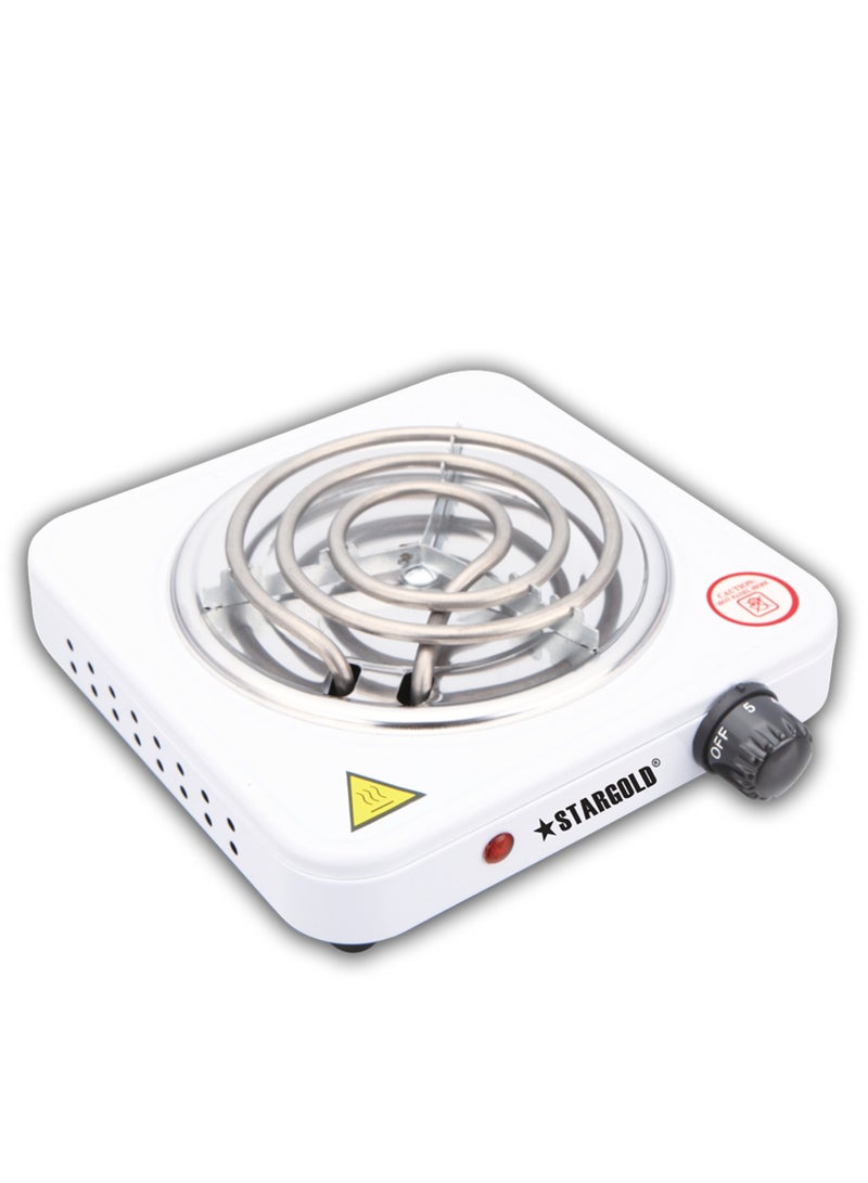 Stargold Electric Hot Plate, 1000W Single Burner, Stainless Steel, Variable Temperature Control - Image 1