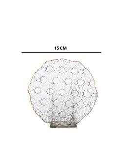 6 Pieces A Set Of Glass Dessert Plates With A Metal Stand Plate Size 15 Cm Clear - pzsku/ZE235CD9B60B209DD2BEBZ/45/_/1725523810/4c8ebda2-7ed4-4339-b298-0fd00872020f