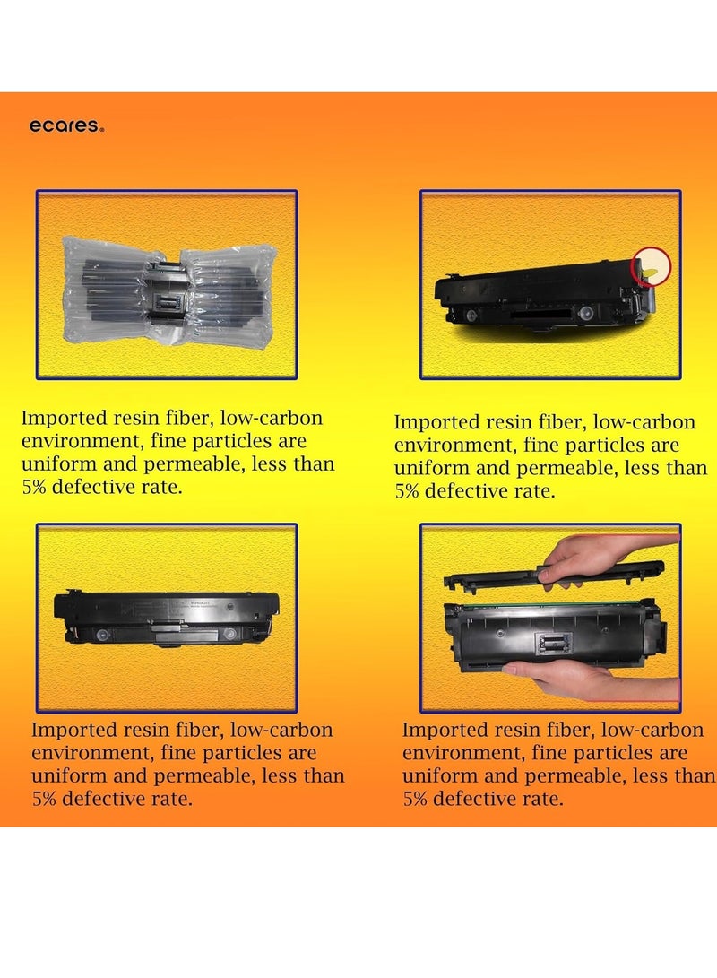 إيكاريس® خرطوشة حبر متوافقة 216A مناسبة لطابعات HP Color LaserJet Pro M255dw، Pro MFP M282dn، Pro MFP M183dw، Pro MFP M182dn، Pro MFP M183fdw W2210A W2411A W2412A W2413A (متعددة الألوان) - Image 2