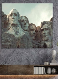 Rushmore Canvas 4 Great USA Presidents Wall Art Decor George Washington Thomas Jefferson Theodore Roosevelt Abraham Lincoln Canvas Print