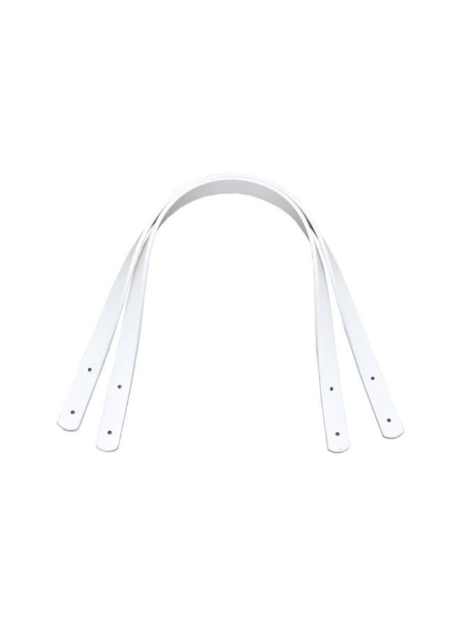 klarako 2pcs PU Leather Purse Handles Totebag Straps Replacement Handbag Handle for DIY Handbag Purse Making Accessories (White)60cm  - Image 1