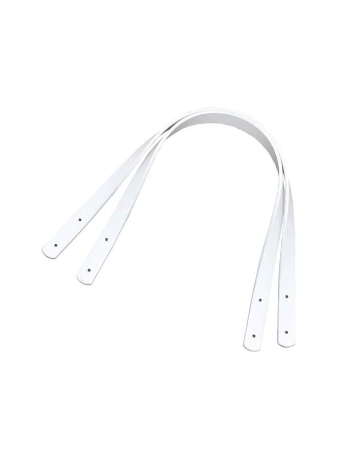 klarako 2pcs PU Leather Purse Handles Totebag Straps Replacement Handbag Handle for DIY Handbag Purse Making Accessories (White)60cm  - Image 3