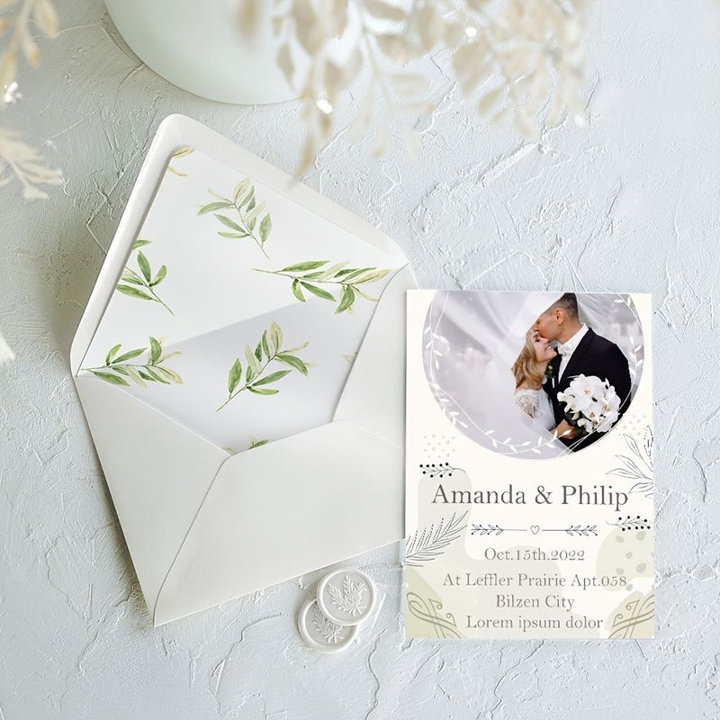 Customized Acrylic Wedding Invitation Style 4 With Picture And Text - Image 2