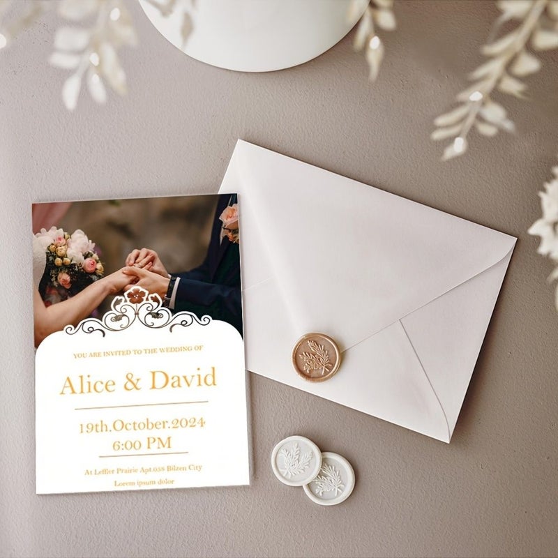 Customized Acrylic Wedding Invitation Style 4 With Picture And Text - Image 4