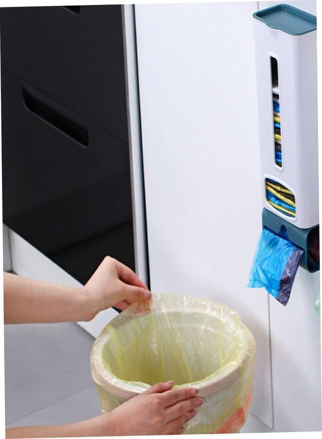 AMIQUS Garbage Bag Storage Box with Roll Dispenser No Drill Wall Mounted Plastic Trash Bag Organizer for Kitchen Bathroom Office Home Use 1 Pc Pack Wall Fixing Free Easy Install Storage Organizer Pack - Image 5