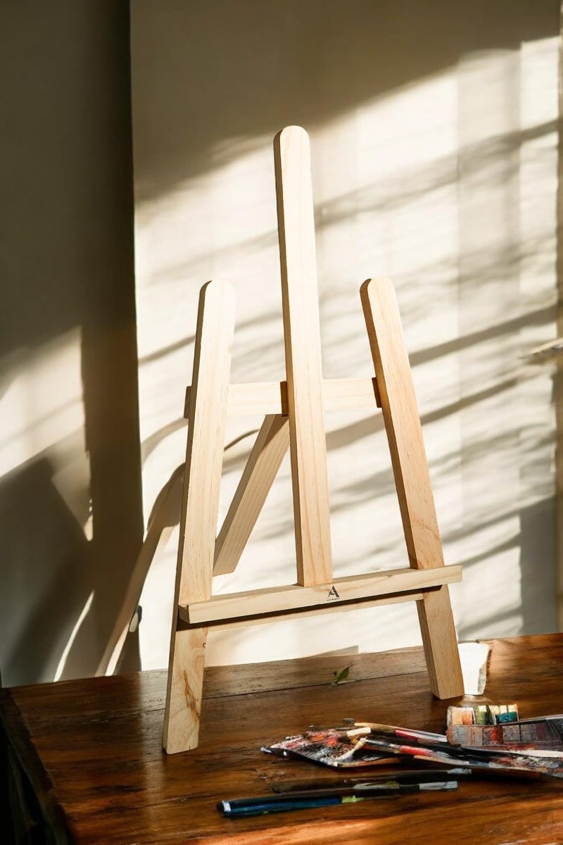 ArtRight Easel 2 feet (24 inch) A Frame Wooden Stand for Canvas - Pine Wood Display Stand for Artists, Painting, Holding Pictures, Display and Advertisements - Image 3