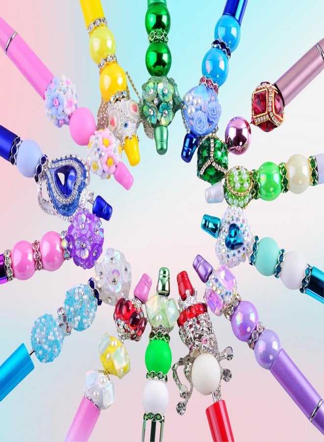 Cmidy Fancy Rhinestone Bead Set: 6 Pcs Large Crystal Bling Chunky Diamond Flower for Pens, Jewelry & Keychain Making - Image 5