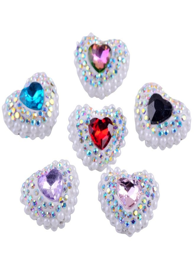 Cmidy Fancy Rhinestone Bead Set: 6 Pcs Large Crystal Bling Chunky Diamond Flower for Pens, Jewelry & Keychain Making - Image 2