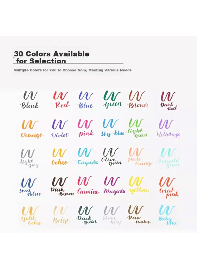 Pentel قلم فرشاة مزدوج الطرف من بنتل Sesw30C-T113E رأس ناعم قلم يوميات قلم طالب قلم تلوين قلم خط عربي مادة فن الرسوم المتحركة فرشاة مائية قرمزي - Image 4