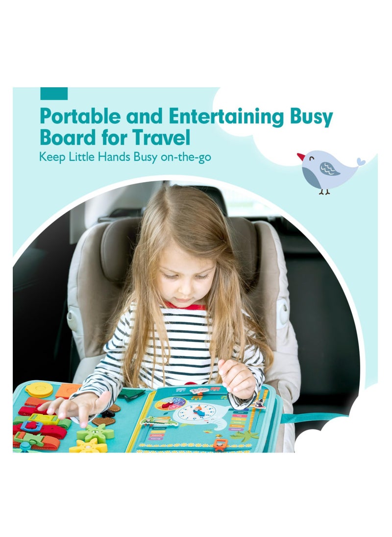 Busy Board for Toddlers, Boys Girls Montessori Toys, Sensory Activity Board for Learning Toys, 9 in 1 Preschool Learning Activities Toddler Travel Toys, Montessori Toys for Fine Motor Skills - pzsku/ZE235FE4BD0A66ED25ECCZ/45/_/1717031564/dd7afc3a-7a31-4c22-9d53-a0800ea571e9