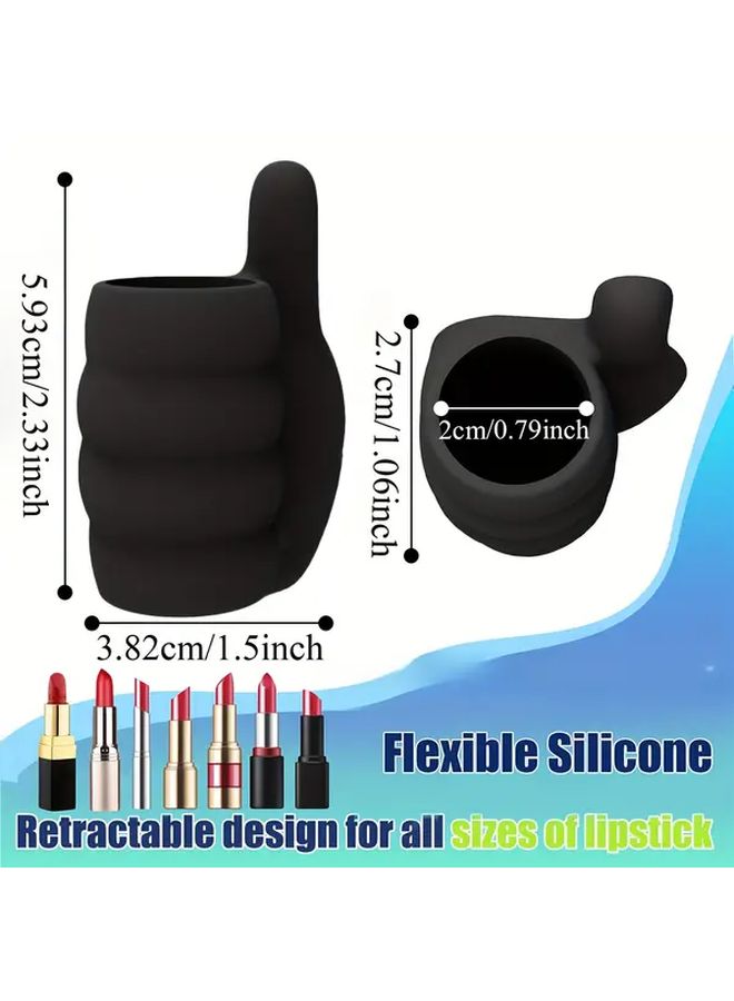 2pcs White Silicone Car Desk Organizer Tray For Lipstick Pens Cables - Image 2