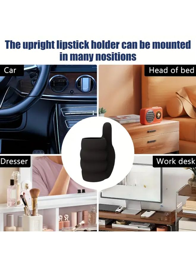 2pcs White Silicone Car Desk Organizer Tray For Lipstick Pens Cables - Image 5