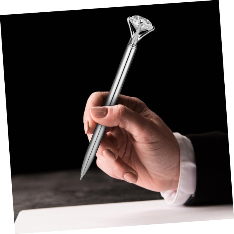 Metal Diamond Ballpoint Pens 6 Pack Office Writing Pens For Women - Image 3