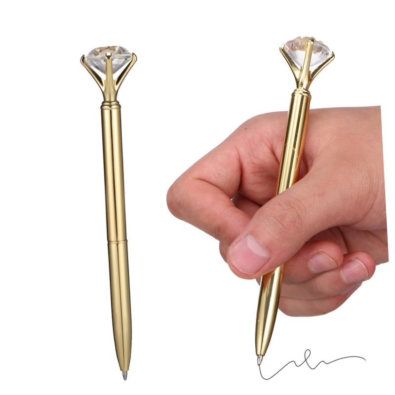 Metal Diamond Ballpoint Pens 6 Pack Office Writing Pens For Women - Image 4