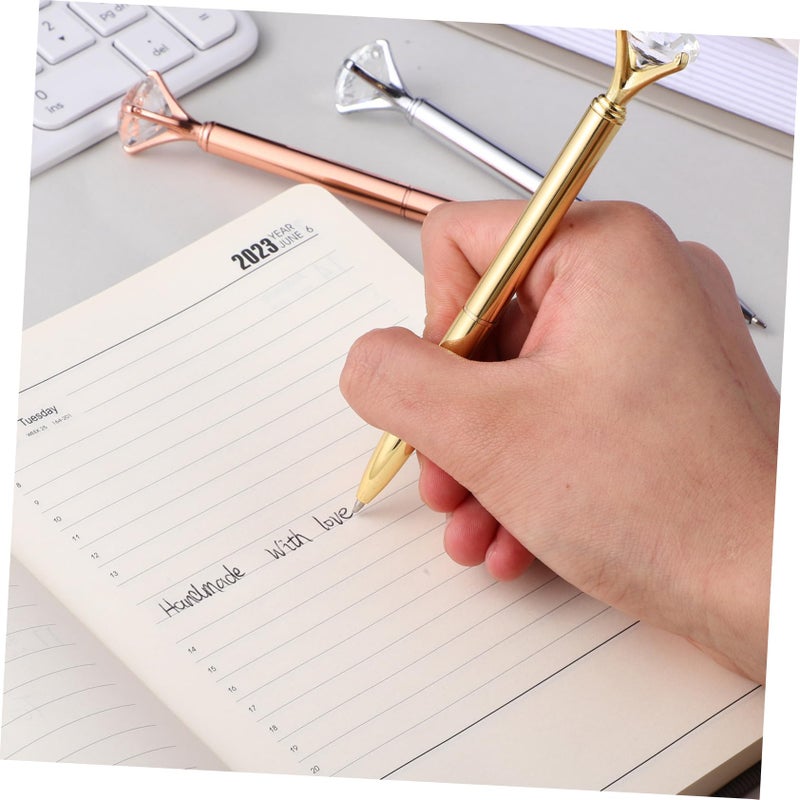 Metal Diamond Ballpoint Pens 6 Pack Office Writing Pens For Women - Image 5