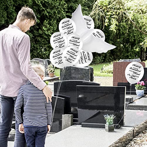 Jishi Dove Memorial Balloons to Release in Sky, Biodegradable Funeral Balloons Memorial Decorations for Celebration of Life Party Happy Birthday in Heaven, 30 Memorial Balloons & 3 White Dove Balloons - Image 3