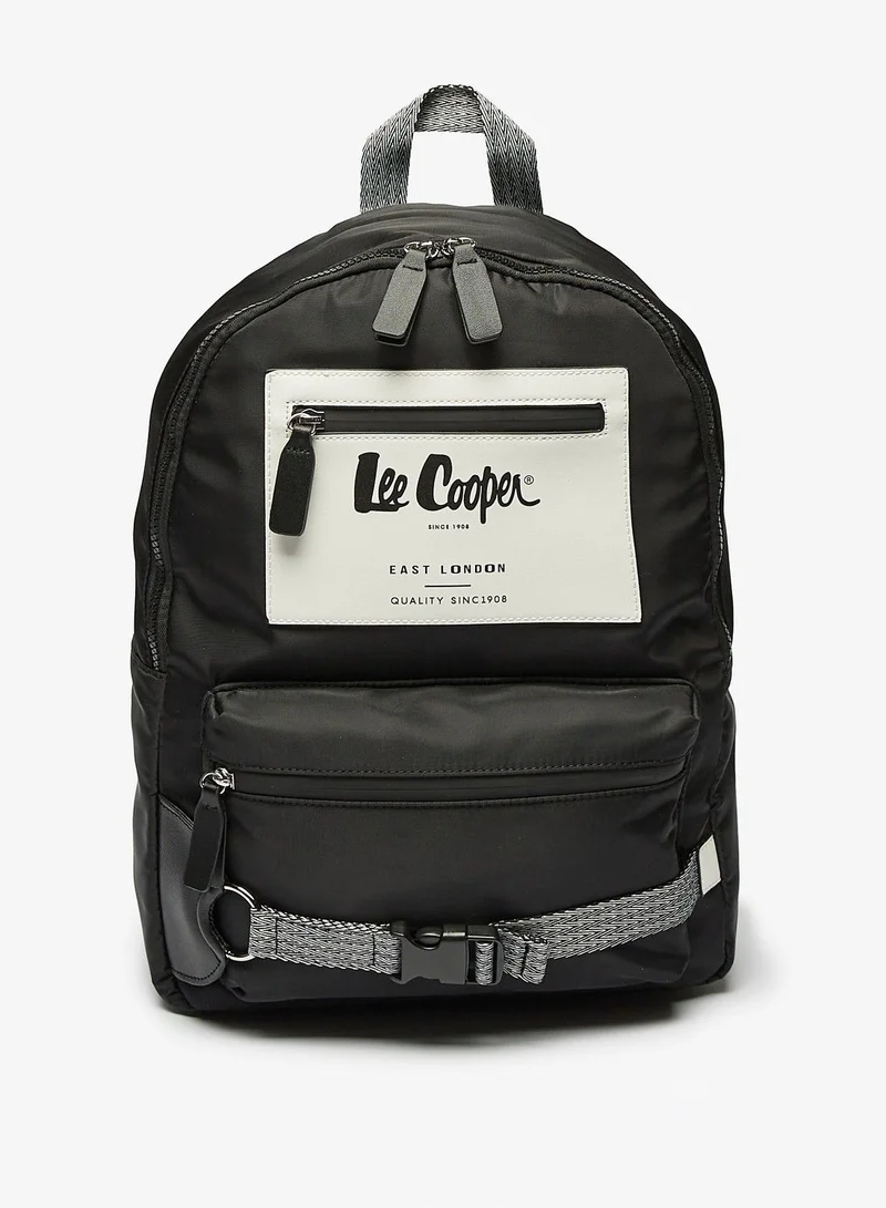 لي كوبر Logo Print Backpack with Adjustable Straps