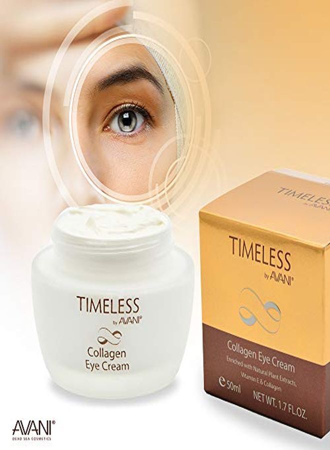 Timeless By Avani Collagen Eye Cream | Enriched With Natural Plant Extracts, Vitamin E, & Collagen | Reduces Appearance Of Fine Lines, Wrinkles, & Puffiness 1.7 Fl. Oz.