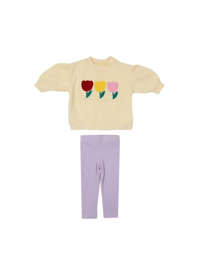 AIKO AIKO - Kids Multicolor Top and Leggings Two Piece Set