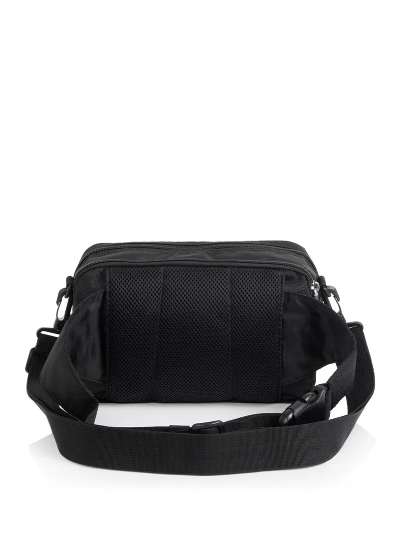 Samsonite  Shoulder / Waist Bag RFID Protection 100% Polyester, Black|RFID Protection|RPET|Adjustable Strap  | Best Price UAE