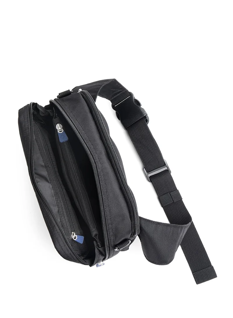 Samsonite  Shoulder / Waist Bag RFID Protection 100% Polyester, Black|RFID Protection|RPET|Adjustable Strap  | Best Price UAE