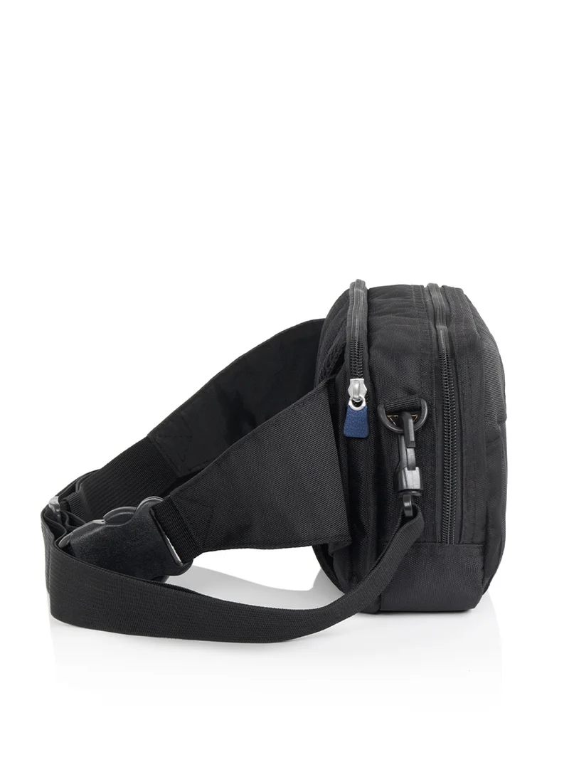 Samsonite  Shoulder / Waist Bag RFID Protection 100% Polyester, Black|RFID Protection|RPET|Adjustable Strap  | Best Price UAE