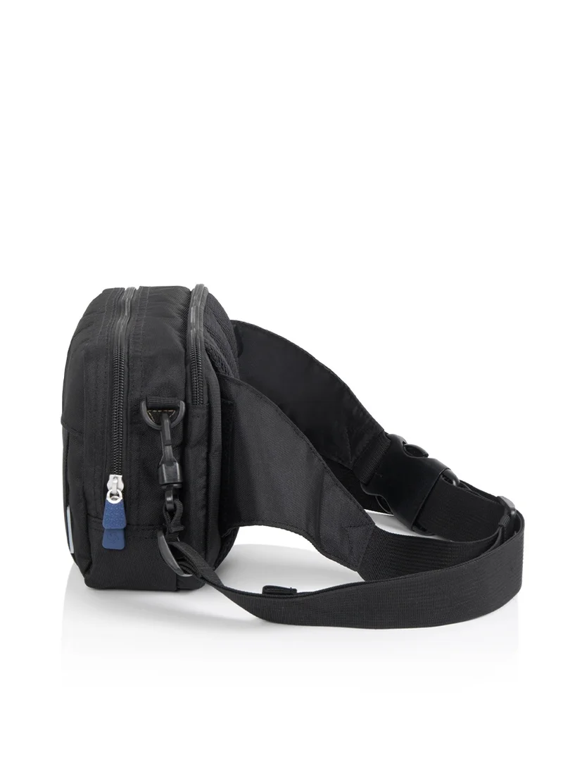 Samsonite Shoulder / Waist Bag RFID Protection 100% Polyester, Black|RFID Protection|RPET|Adjustable Strap