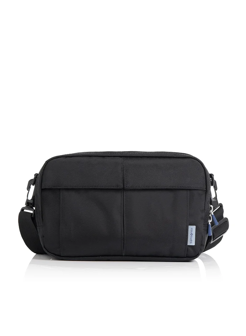 Samsonite  Shoulder / Waist Bag RFID Protection 100% Polyester, Black|RFID Protection|RPET|Adjustable Strap  | Best Price UAE