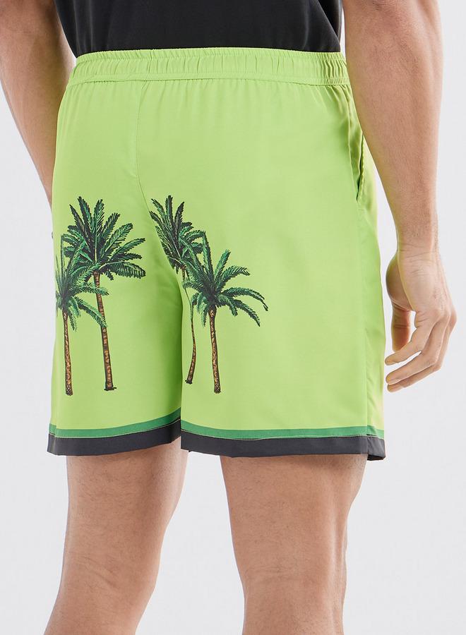 سبلاش فيڤ شورت برباط إغلاق وجيوب وطبعات نخيل - Image 3