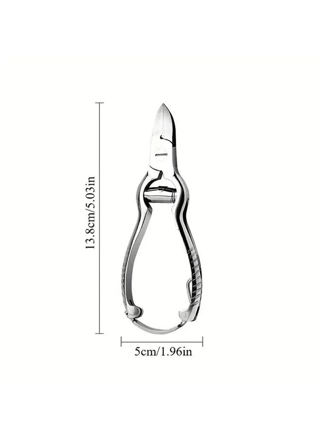 كماشة القرع كبيرة الحجم سهلة القبض مقبض طويل قلامة أظافر من الفولاذ المقاوم للصدأ لعناية أظافر المسنين - Image 1