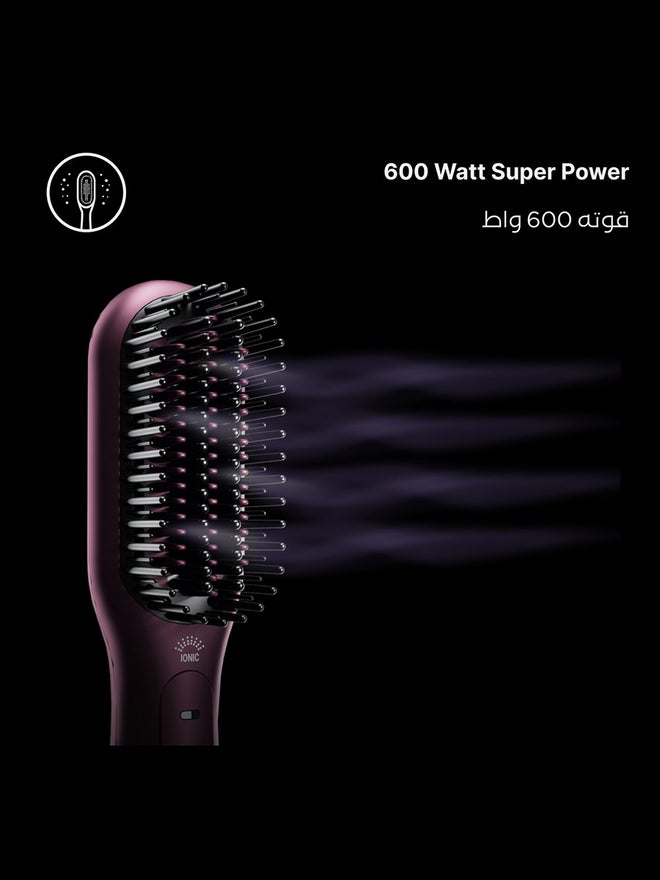 United فرشاة شعر مستقيم 3 في 1 من يونايتد، 3 إعدادات حرارة، فرشاة مضادة للحروق - Image 4