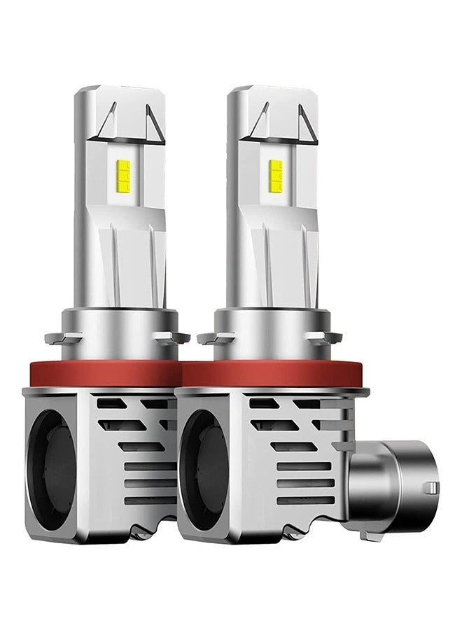 H8/H9/H11 Led Headlight Bulbs 12000Lm Per Set 6500K Cool White Wireless H8 H9 Headlight Led Bulb, Pack Of 2