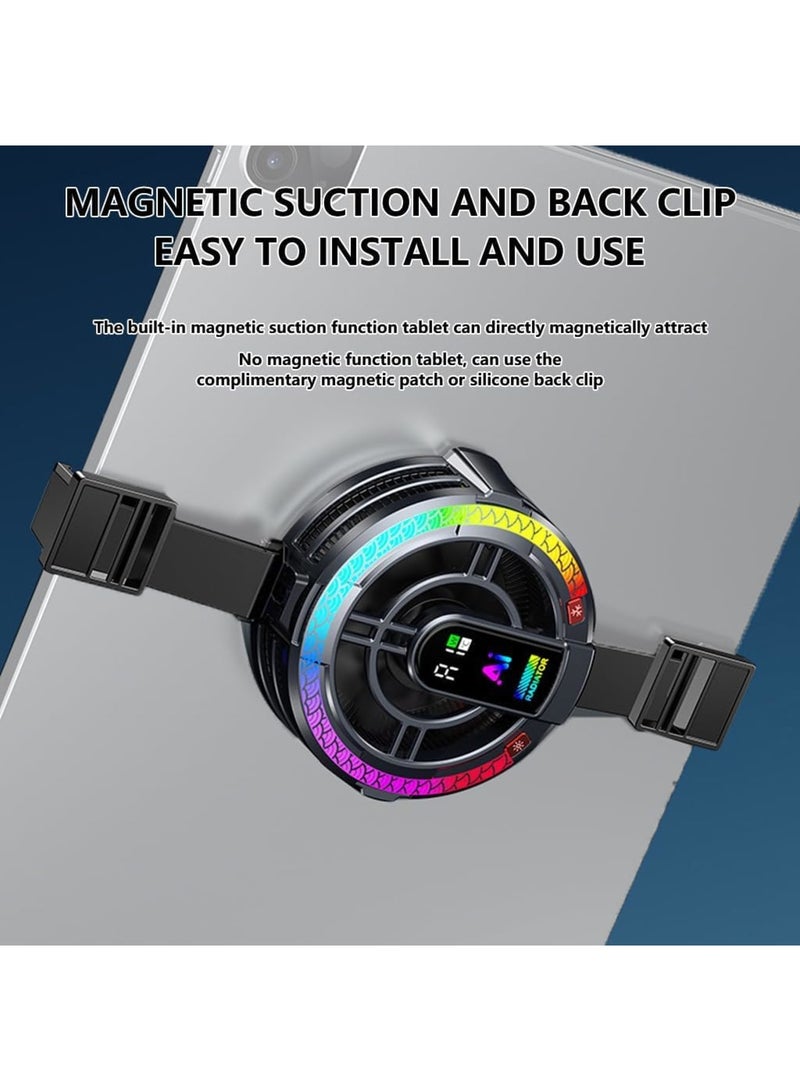 SYOSI Magnetic Tablet Cooler, Magnetic Laptop Radiator with 4 Levels Temperature Control & Light, Semiconductor Cooling Fan for Mobile Gaming, Live Streaming - Image 5