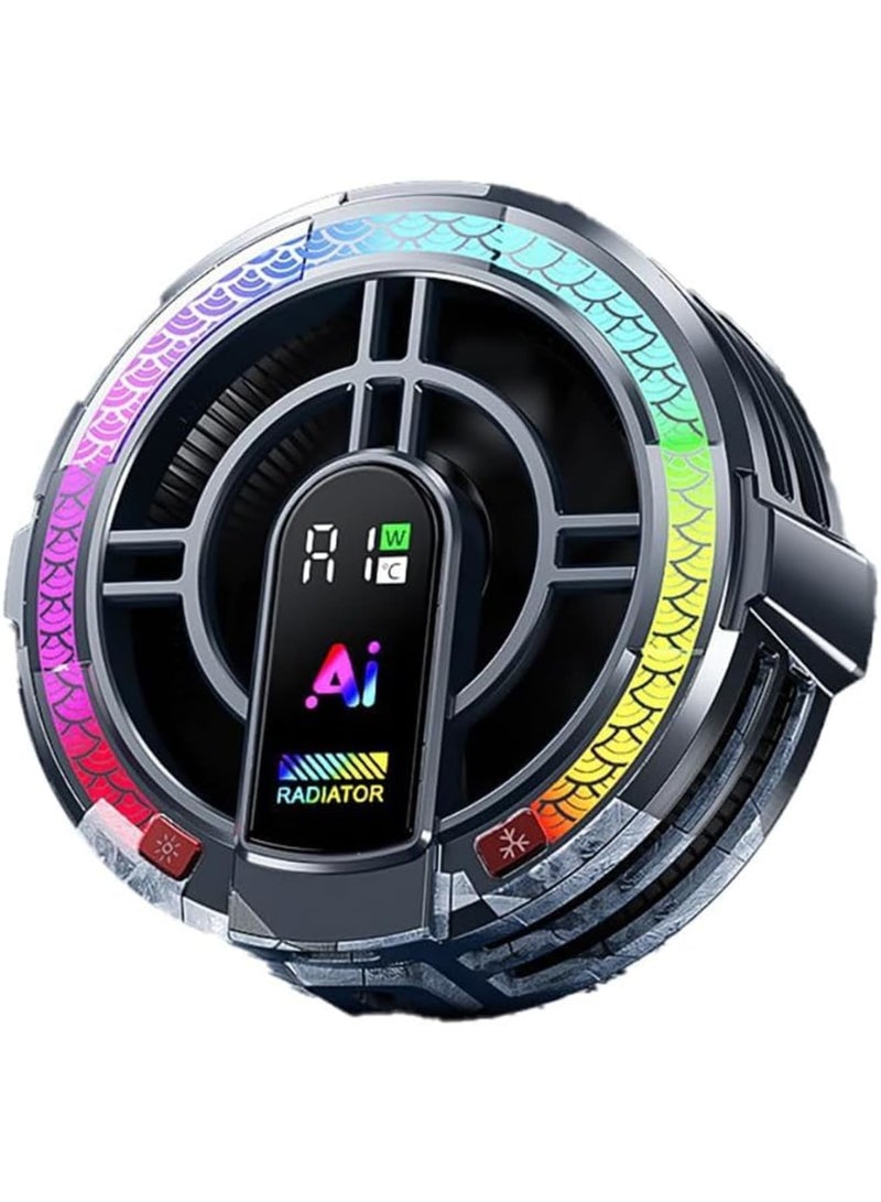 SYOSI Magnetic Tablet Cooler, Magnetic Laptop Radiator with 4 Levels Temperature Control & Light, Semiconductor Cooling Fan for Mobile Gaming, Live Streaming - Image 1