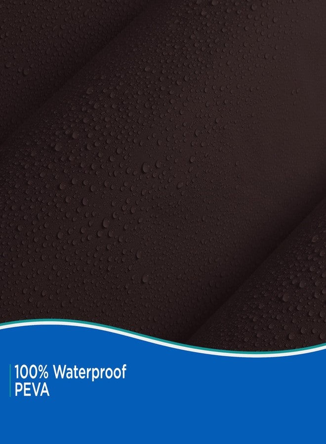 Kenney KN61755 Lightweight 3 Gauge Waterproof PEVA Shower Curtain Liner with Durable Eyelet Hang Holes, Weighted Magnetic Hem, and 12 Piece Plastic C-Ring Set for Bathroom, 70" W x 72" H, Chocolate - Image 5