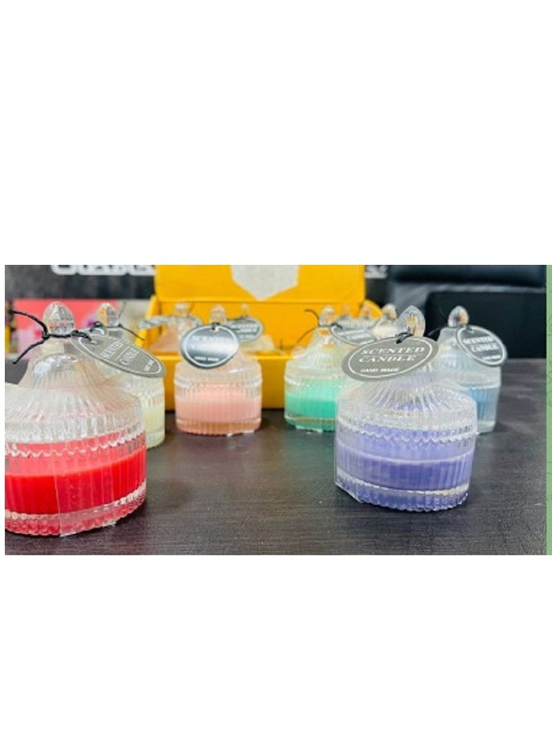 Generic Scented candle in a glass box - 5 pieces - multi-colored  - Image 1