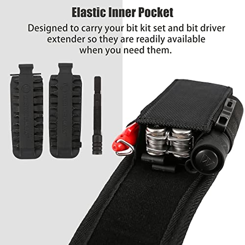 QEES Multitool Sheath,EDC Pouch,Multi Tool Holster for Belt,EDC Belt Organizer for Pen/Flashlight/Folding Knife,Tactical Tool Pouch Accessories,Knife Sheath for Wave Surge Raptor Case,Belt Pouch for Men - Image 4